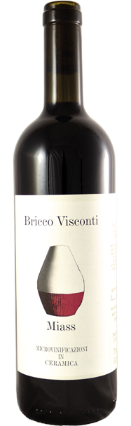 bottiglia di vino rosso, tipo 'Miass'