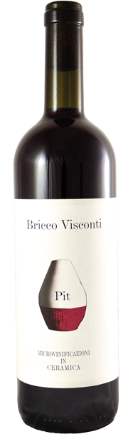 bottiglia di vino rosso, tipo 'Pit'